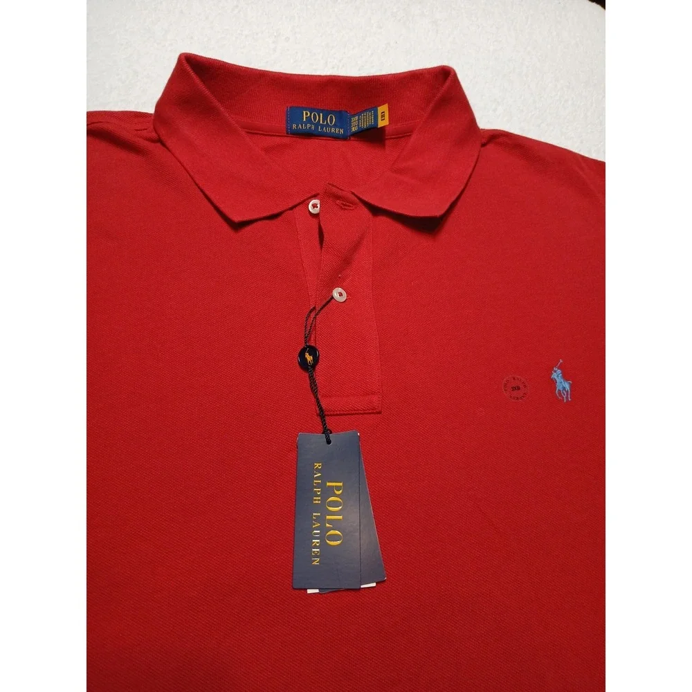 Polo Ralph Lauren Shirt Mens 3XB Big & Tall Classic Fit Red Soft Touch S/S NWT